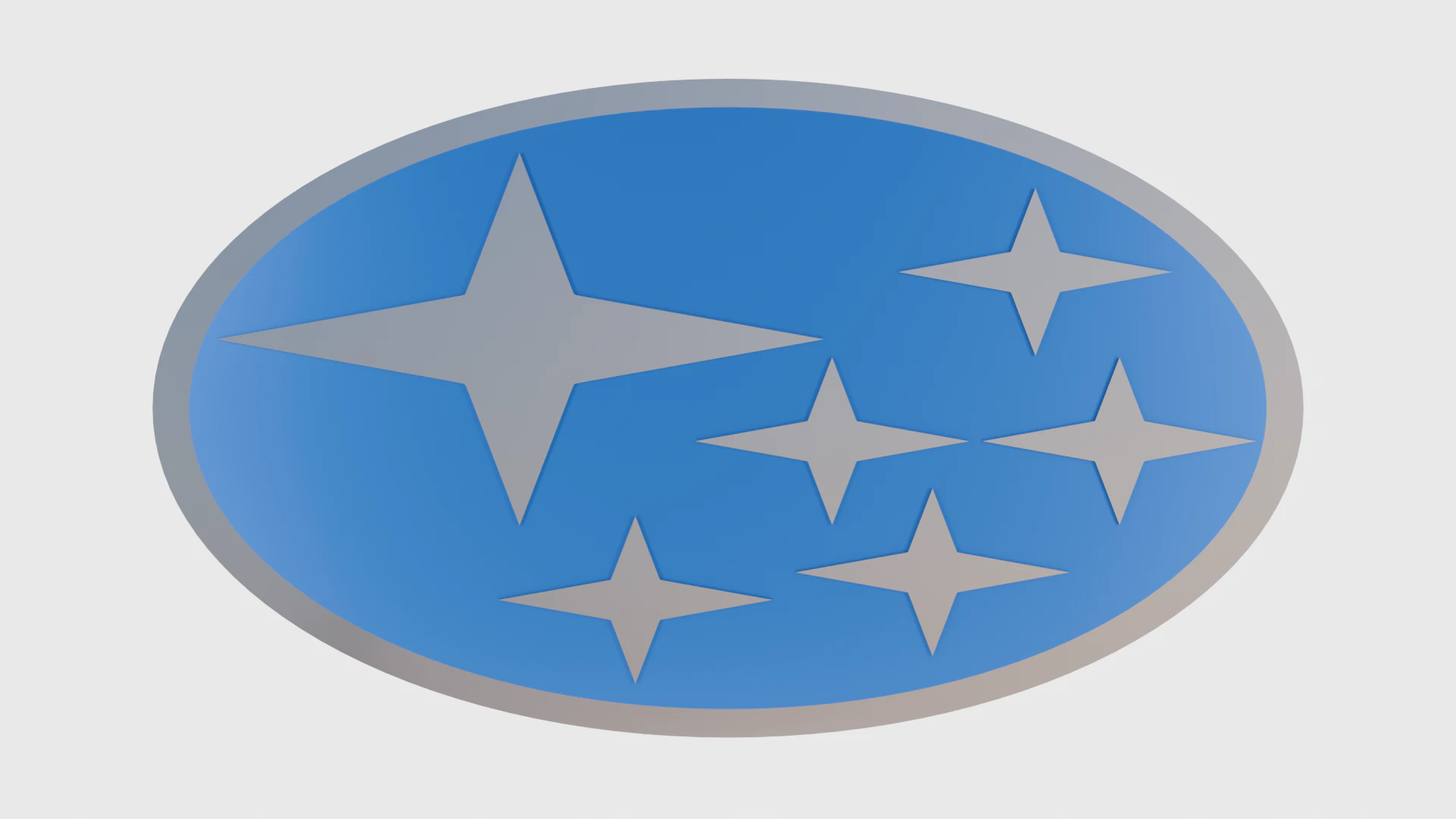 Subaru Logo Emblem 3D Model .c4d .max .obj .3ds .fbx .stl .blend 