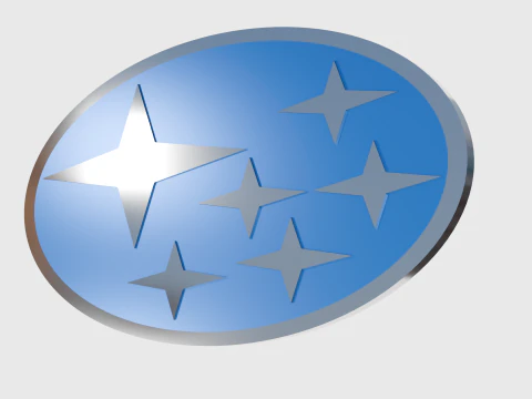Subaru Logo Emblem 3D Model