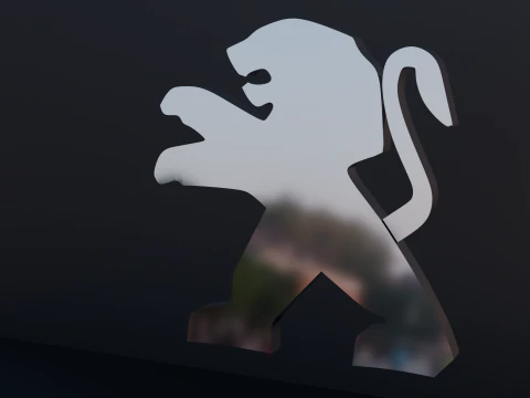 Peugeot Logo Emblem 3D Model