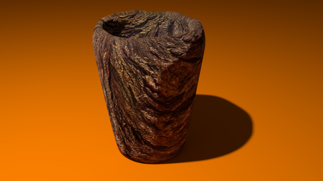 Wooden cup 3D Model .c4d .max .obj .3ds .fbx .stl .blend 