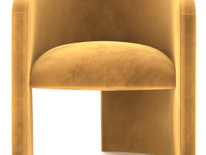 Martinique Velvet Armchair 3D Model