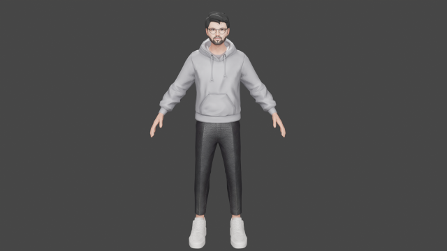Rigged Human 3D Character Model 3D .c4d .max .obj .3ds .fbx .stl .blend 