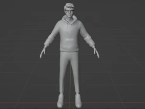 Rigged Human 3D Character 3D Model
