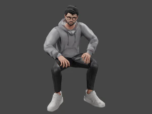 Rigged Human 3D Character 3D Model