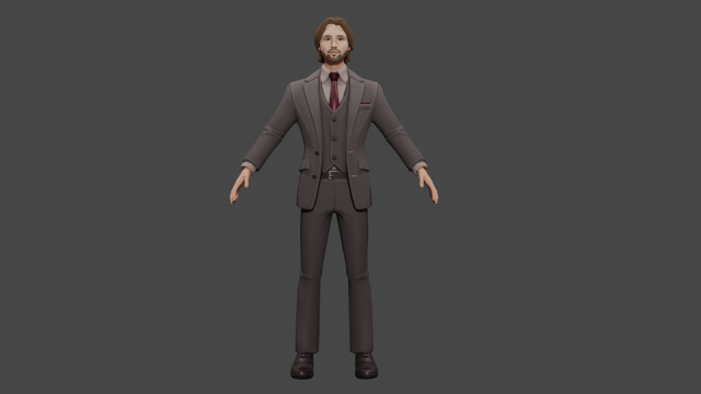 Rigged Official Man 3D Character 3D 모델 .c4d .max .obj .3ds .fbx .stl .blend 