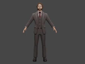 Rigged 官方男子 3D 角色 3D 模型