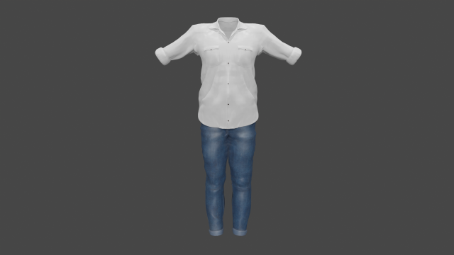 Realistic Human Cloth 3D 3Dモデル .c4d .max .obj .3ds .fbx .stl .blend 