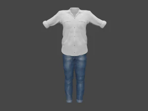 현실적인 인간 천 3D 3D 모델