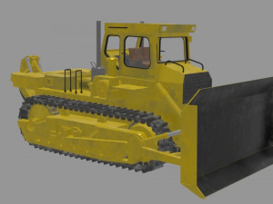 Soviet bulldozer T-330 3D Model