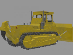 Soviet bulldozer T-330 3D Model