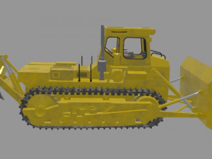 Soviet bulldozer T-330 3D Model