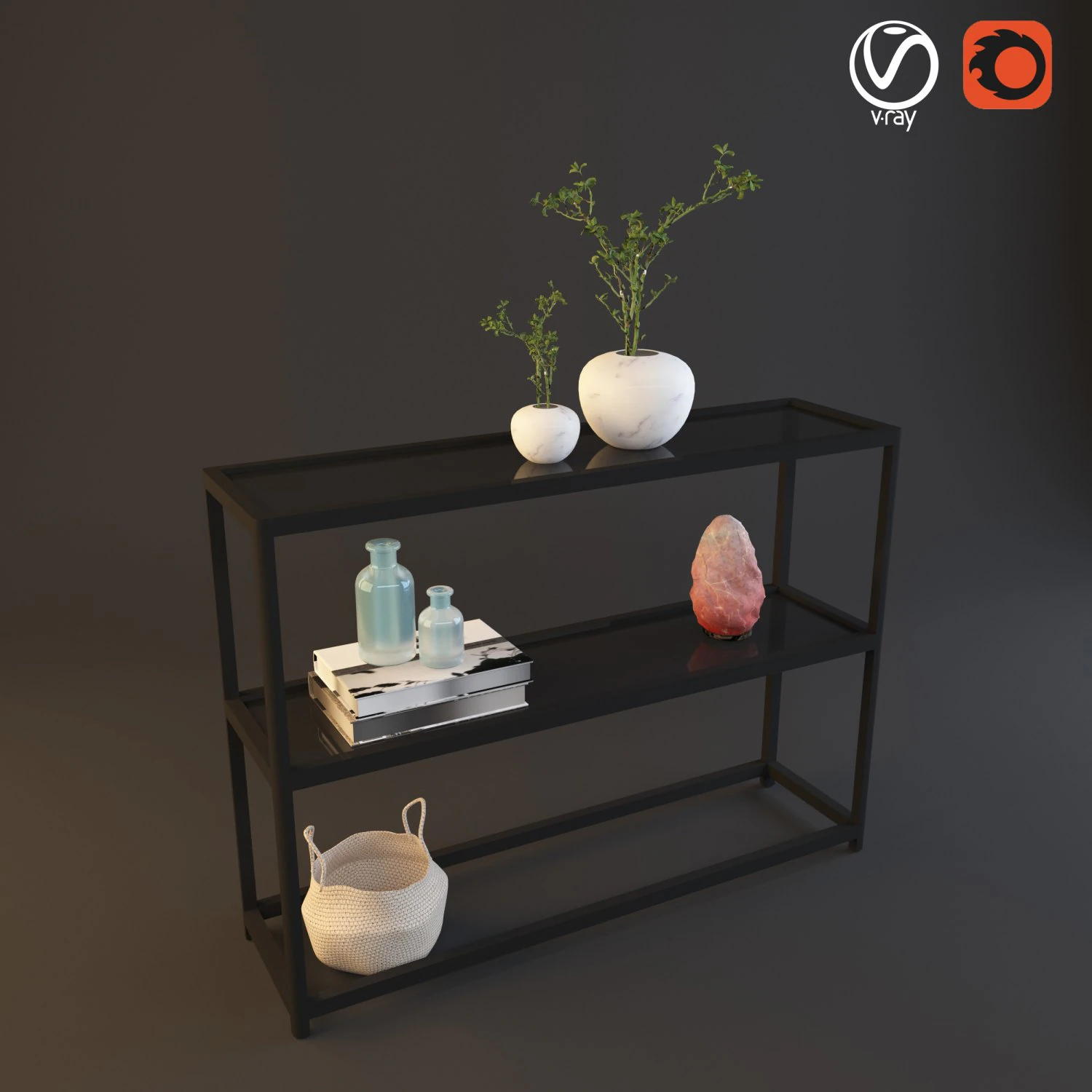 Decorative Table 3D Model .c4d .max .obj .3ds .fbx .stl .blend
