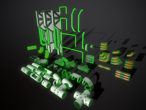 Sci-Fi Modular Enviroment Kit 3D Model