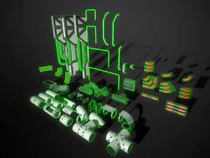Sci-Fi Modular Enviroment Kit 3D Model