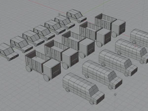 LowPoly Cars-Asset 3D Model