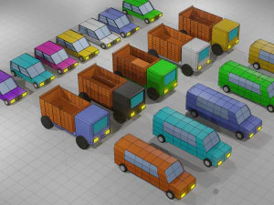 LowPoly Cars-Asset 3D Model