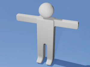 Низкополигональный Стикмен 3D Модель