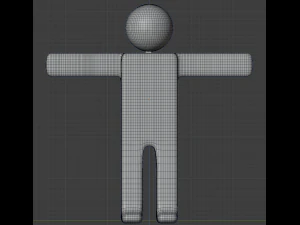 Stickman lowpoly Modello 3D