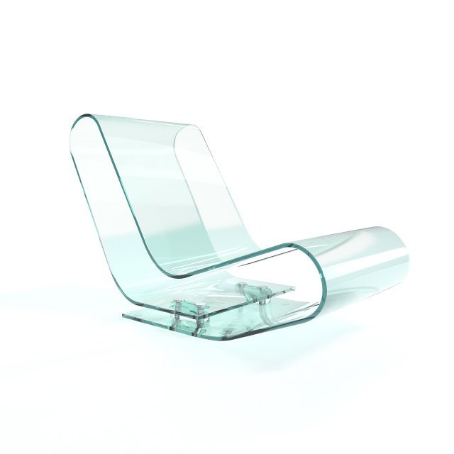 Glass Armchair 3D Model .c4d .max .obj .3ds .fbx .stl .blend 