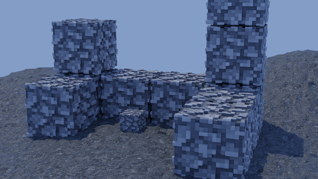 Cobblestone mc 3D Модель .c4d .max .obj .3ds .fbx .stl .blend 