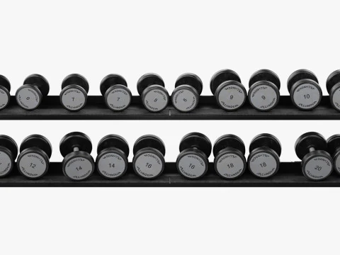 Rastrelliera per manubri Technogym Pure Modello 3D