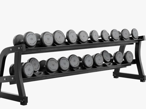 Technogym Dumbbels Rack Pure 3D Model