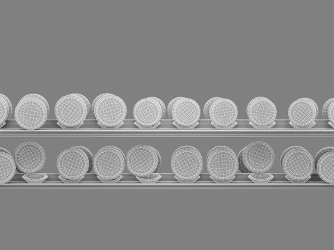 Technogym Dumbbels Rack Pure 3D Model