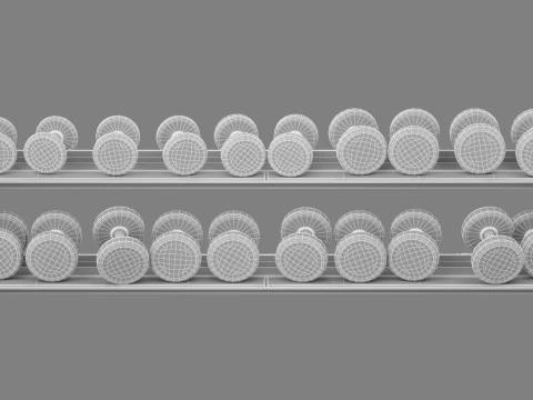 Technogym Dumbbels Rack Pure 3D Model
