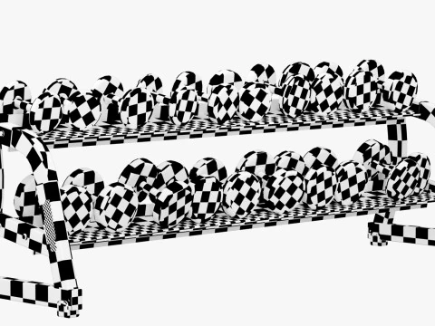 Technogym Dumbbels Rack Pure 3D Model