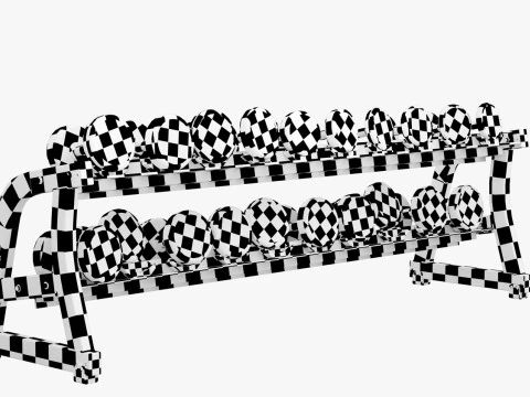 Technogym Dumbbels Rack Pure 3D Model