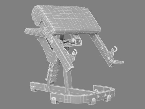 Technogym Scott Bench Pure Modello 3D