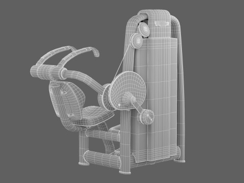 Technogym Selection 700 - Abdominal Crunch 3D Model