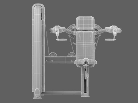 Technogym Selection 700 - Delts Machine Model 3D