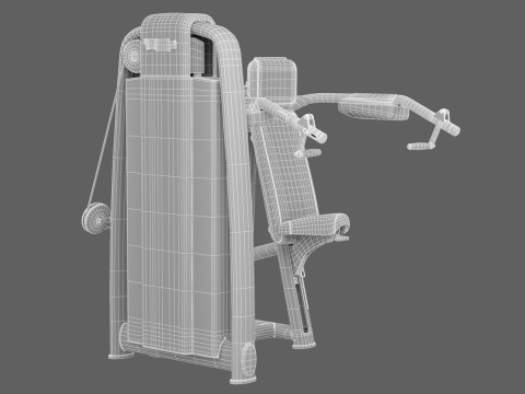 Technogym Selection 700 - Delts Machine Model 3D