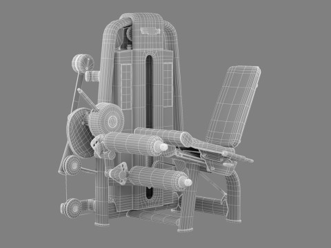 Technogym Selection 700 - Dual Leg Curl Extension 3D Model