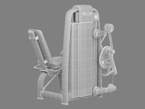 Technogym Selection 700 - Dual Leg Curl Extension 3D Model