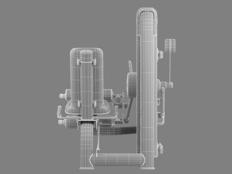 Technogym Selection 700 - Dual Leg Curl Extension 3D Model