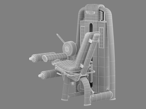 Technogym Selection 700 - Dual Leg Curl Extension 3D Model