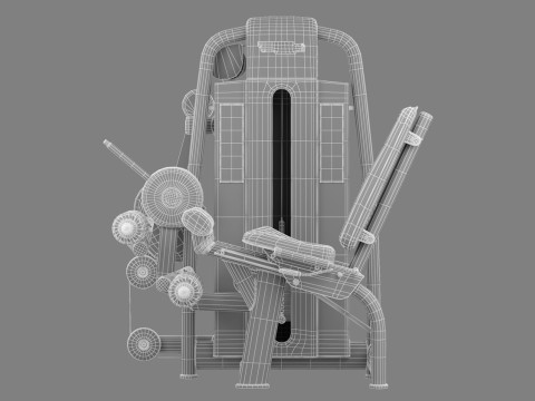 Technogym Selection 700 - Dual Leg Curl Extension 3D Model