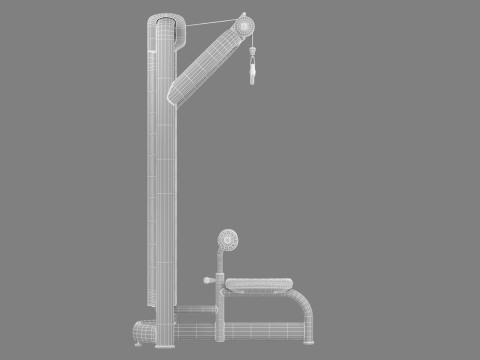 Technogym Selection 700 - Lat Machine 3D Model