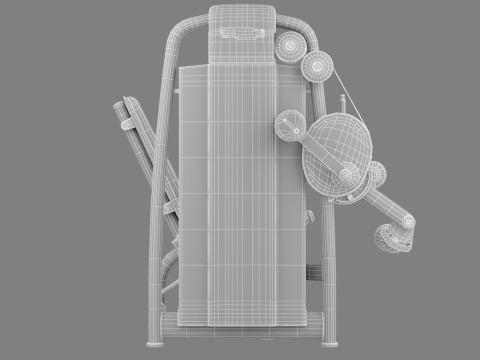 Technogym Selection 700 - Leg Curl Modello 3D