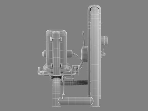 Technogym Selection 700 - Leg Curl Modello 3D