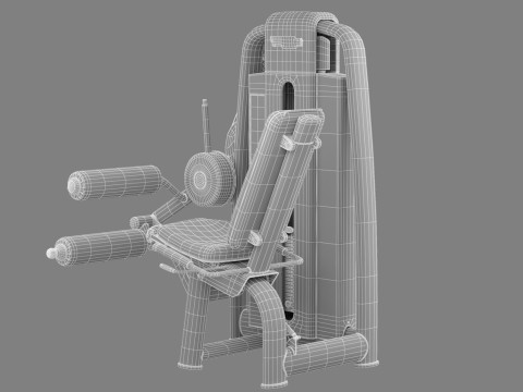 Technogym Selection 700 - Leg Curl Modello 3D