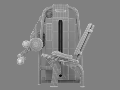 Technogym Selection 700 - Leg Curl Modello 3D