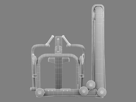 Technogym Selection 700 - Low Row 3D Model