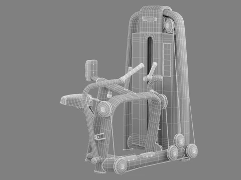 Technogym Selection 700 - Low Row 3D Model