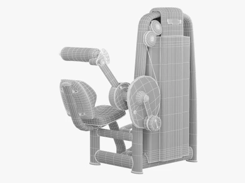Sele&ccedil;&atilde;o Technogym 700 - Parte inferior das costas Modelo 3D