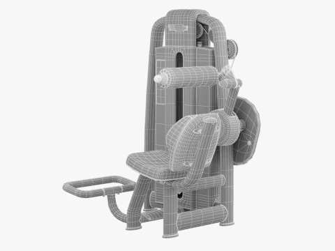 Sele&ccedil;&atilde;o Technogym 700 - Parte inferior das costas Modelo 3D