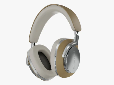 헤드폰 BowerWilkins Px8 Tan 가죽 3D 모델