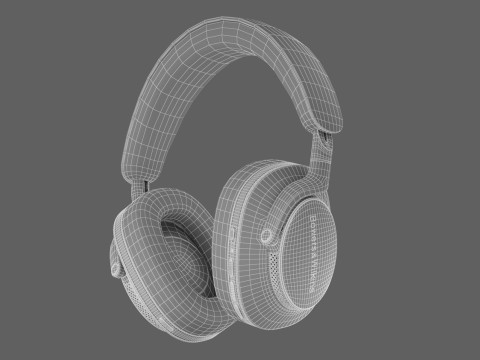 Headphone BowerWilkins Px8 Tan Leather Model 3D